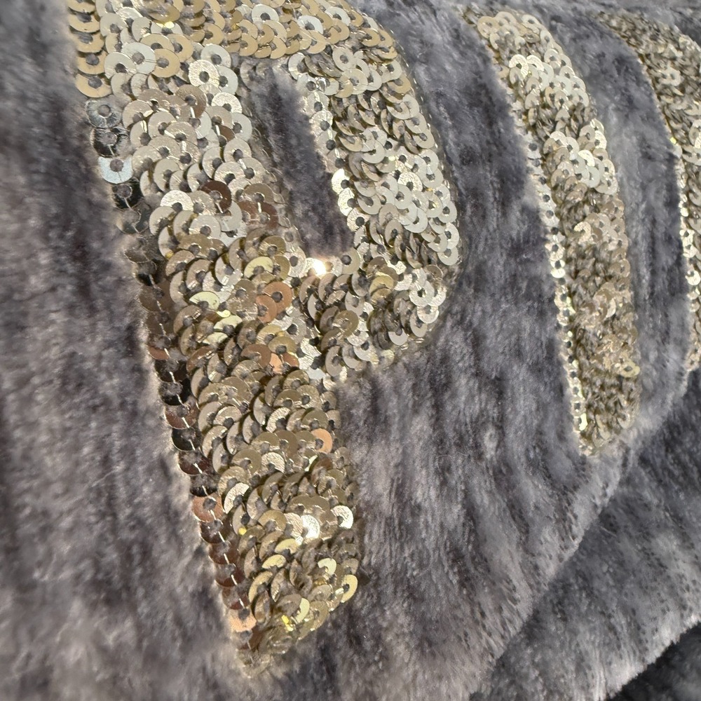 Victoria Secret PINK Plush Robe Womens XS SMall Sparkling Sequin Hooded Belted - Picture 4 of 13